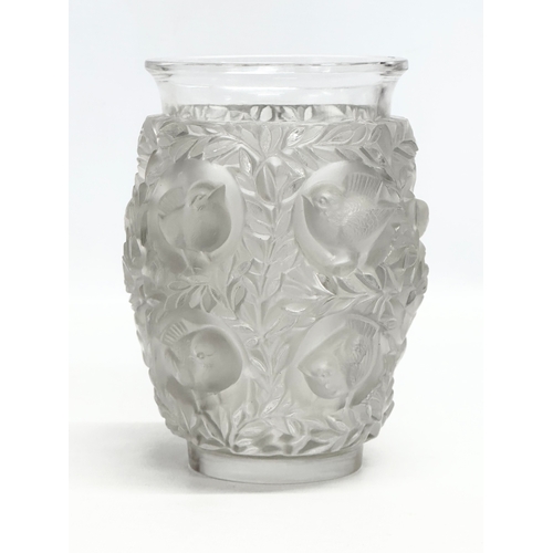 22 - Lalique. An Early 20th Century French “Bagatelle” frosted glass vase. 11x17cm