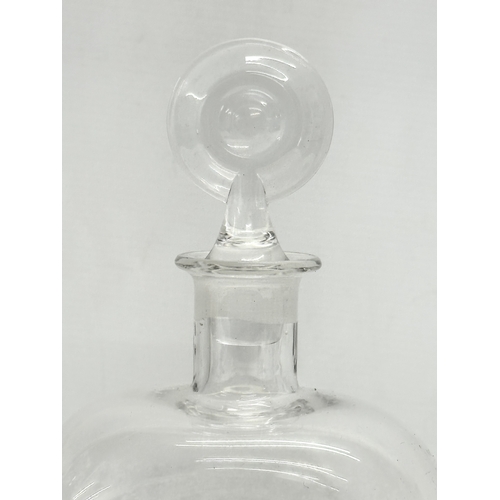 441 - Frank Thrower. A 1960’s rippled glass decanter. Designed by Frank Thrower for Darlington. 12x8x25.5c... 