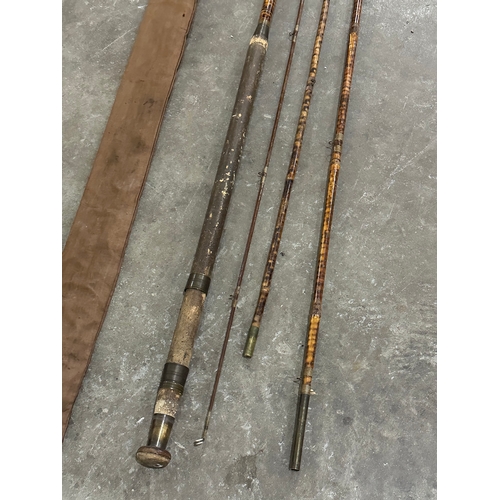 52 - A large early 20th century fly fishing rod