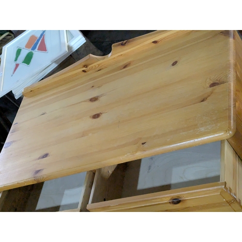 20C - A pine chest of drawers