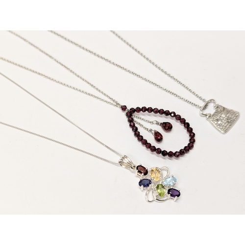 774 - 3 silver necklaces