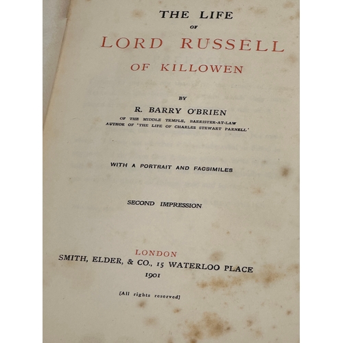 662 - The Life of Lord Russell of Killowen. By R. Barry O’Brien. 2nd Edition. 1901.