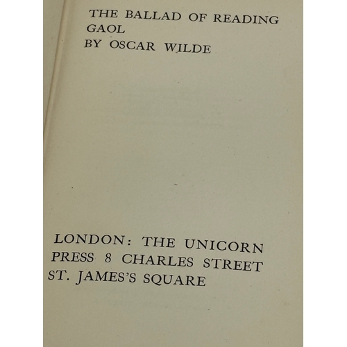 663 - Oscar Wilde. The Ballad of Reading Gaol. 5th printing. 1948. Damaged but rare dust jacket.