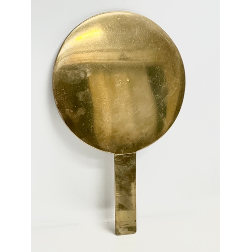 68 - A Chinese, Qing Dynasty 19th Century bronze hand mirror. 18x29cm