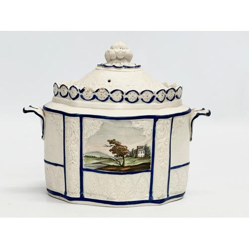 105A - Robert Sowter Castleford Pottery. A rare Early 19th Century Castleford Stoneware sugar bowl and matc... 