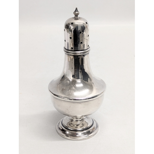 743 - An Early 20th Century silver sugar shaker by Levesley Brothers (Thomas Levesley). Sheffield, 1908. 1... 