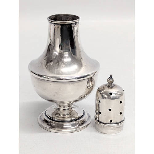 743 - An Early 20th Century silver sugar shaker by Levesley Brothers (Thomas Levesley). Sheffield, 1908. 1... 