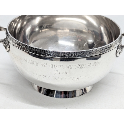 725K - A silver sugar bowl. Birmingham mark. 228g. 17x7cm