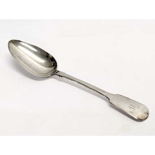 725P - An Early 19th Century, William IV, silver serving spoon by Jonathan Hayne. London, 1831. 58g. 22cm