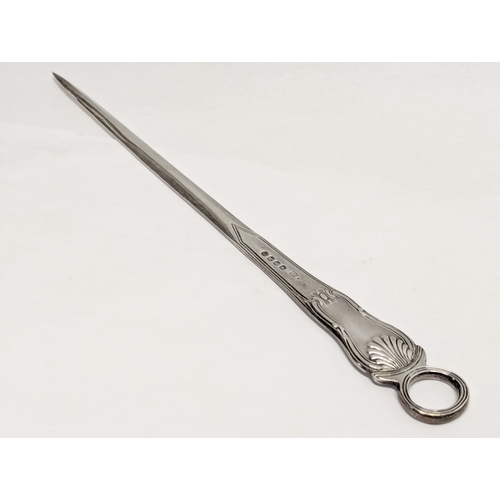 725T - An Early 19th Century, Regency Period, George III silver letter opener by Solomon Hougham, Solomon R... 