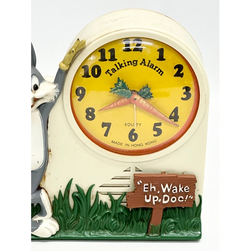 512 - A 1974 Janex Corp Bugs Bunny Talking Alarm clock. 17x17cm