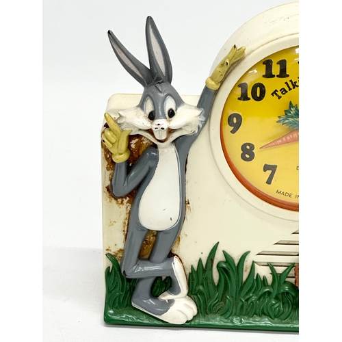 512 - A 1974 Janex Corp Bugs Bunny Talking Alarm clock. 17x17cm