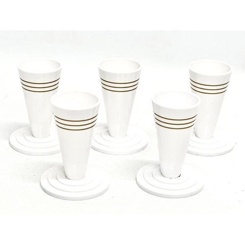 510 - WMF. A set of 5 German Art Deco dessert glasses. 18cm