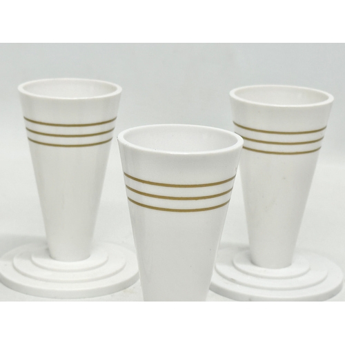 510 - WMF. A set of 5 German Art Deco dessert glasses. 18cm