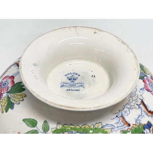 540 - A Mason’s Ironstone China footed bowl. With impressed “war” mark. 25.5x10.5cm