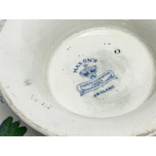 540 - A Mason’s Ironstone China footed bowl. With impressed “war” mark. 25.5x10.5cm