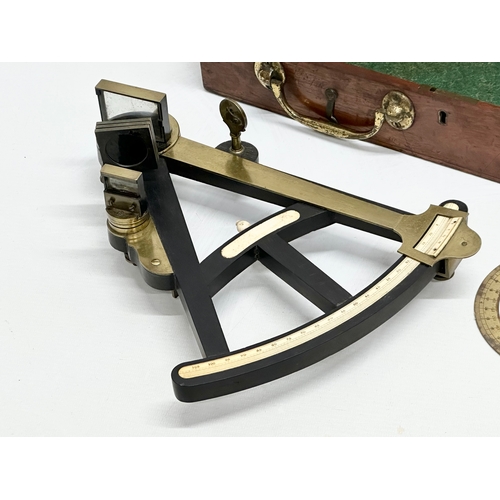 513 - A 19th Century octant with case.