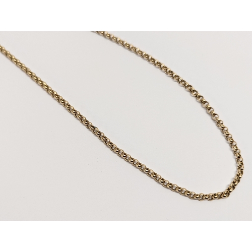 617 - A 9ct gold chain. 6.5g. 30.5cm unclasped