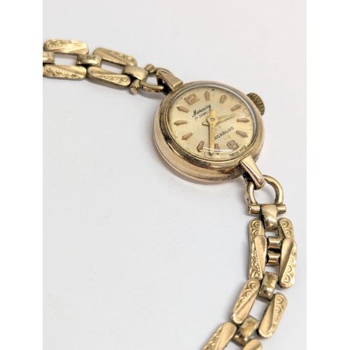 639 - A vintage rolled gold ladies watch.