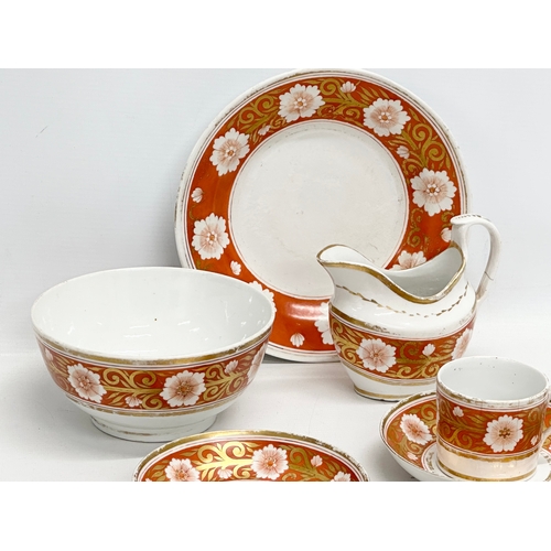 438 - Coalport. An Early 19th Century English 8 piece part tea service. Circa 1805.