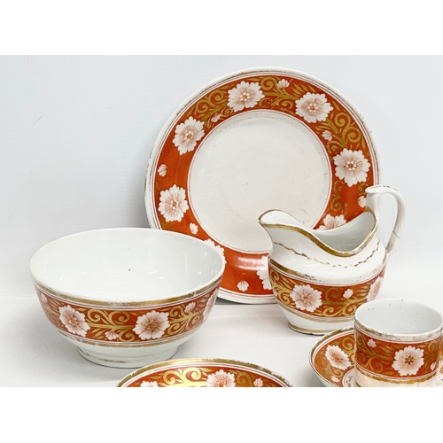 438 - Coalport. An Early 19th Century English 8 piece part tea service. Circa 1805.