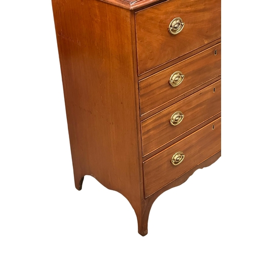 531 - An Early 19th Century George IV mahogany secretaire chest of drawers. Circa 1820. 95x49x103cm