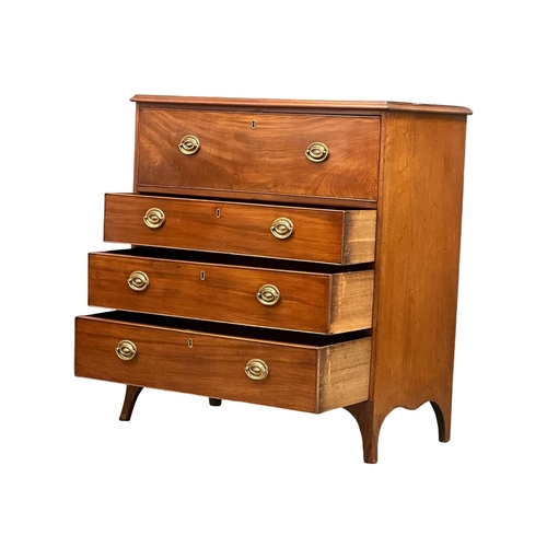 531 - An Early 19th Century George IV mahogany secretaire chest of drawers. Circa 1820. 95x49x103cm