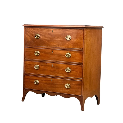 531 - An Early 19th Century George IV mahogany secretaire chest of drawers. Circa 1820. 95x49x103cm