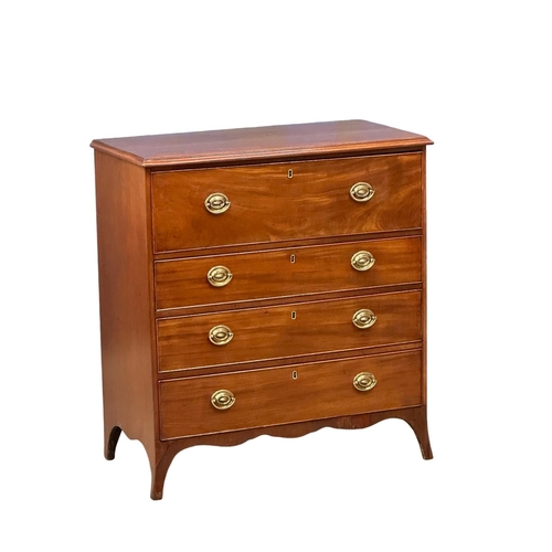 531 - An Early 19th Century George IV mahogany secretaire chest of drawers. Circa 1820. 95x49x103cm