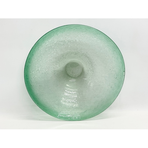 874 - A large Early 20th Century controlled bubble glass centrepiece bowl. 33x8cm