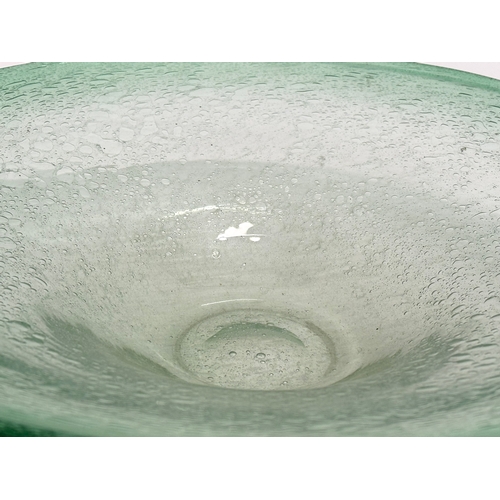 874 - A large Early 20th Century controlled bubble glass centrepiece bowl. 33x8cm