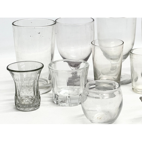 897 - A collection of 19th Century Victorian drinking glasses and an Early 20th Century moulded glass dish... 