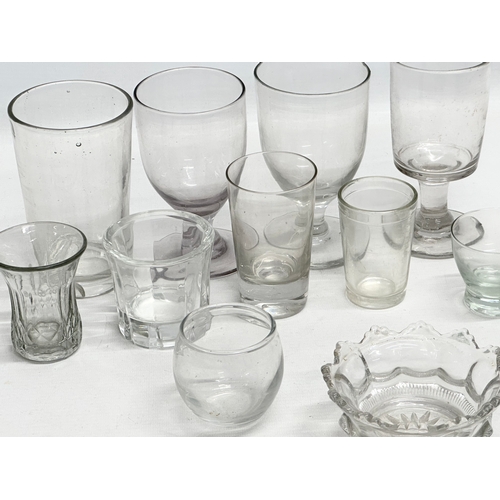 897 - A collection of 19th Century Victorian drinking glasses and an Early 20th Century moulded glass dish... 