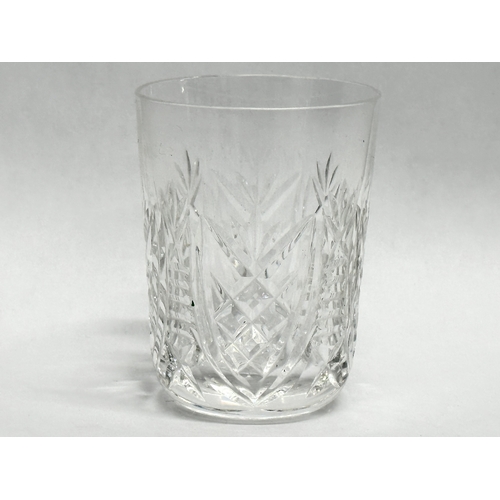 572 - A set of 4 Waterford Crystal “Clare” whiskey tumbler glasses. 9cm