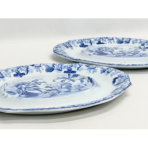 388 - Ralph & James Clews. A pair of Early 19th Century platters. 36.5x29.5cm