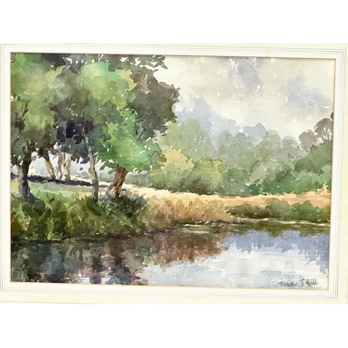 900 - Francis J Neill. A watercolour drawing. 38x27cm. Frame 54x44cm