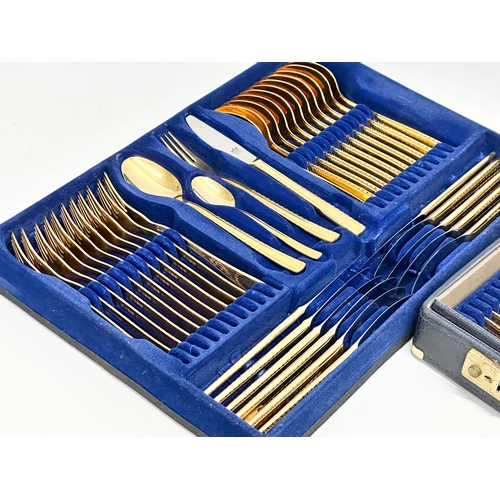 427 - A SBS 24k gold plated canteen of cutlery.