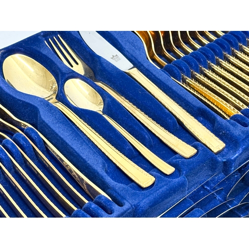 427 - A SBS 24k gold plated canteen of cutlery.