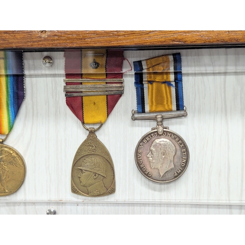 567 - A collection of vintage military medals, including First World War George V silver medal. World War ... 