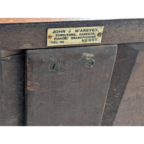 794 - A large Early 20th Century Chippendale Revival mahogany linen cupboard. 126x49x100cm