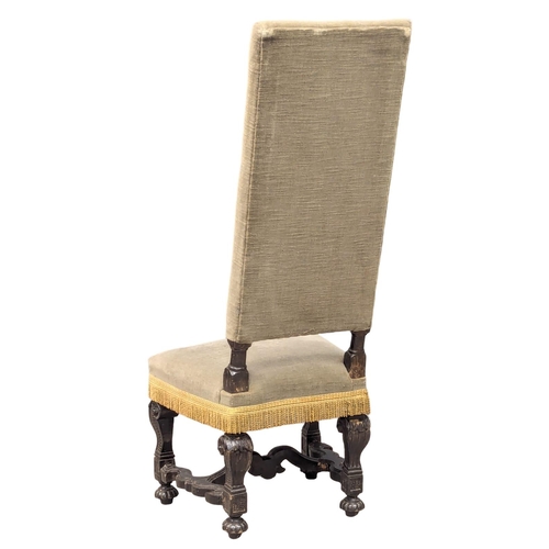 886 - A high back 19th Century Carolinian style side chair / hall chairs. 125cm. 1