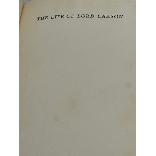 787 - 1st Edition. The Life of Lord Carson. By Edward Majoribanks. 1932. Volume I. Volume II never publish... 