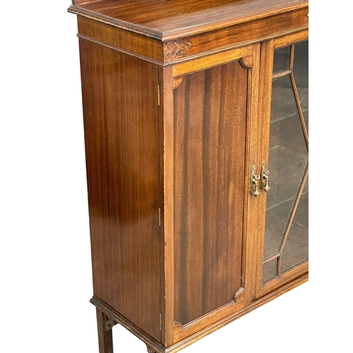 858 - An Early 20th Century Georgian style mahogany, gallery back display cabinet. 122x39x123cm. 3