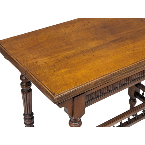 833 - A 19th Century Victorian walnut turnover games table. Circa 1880. 91.5x45x75cm