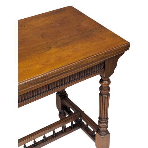 833 - A 19th Century Victorian walnut turnover games table. Circa 1880. 91.5x45x75cm