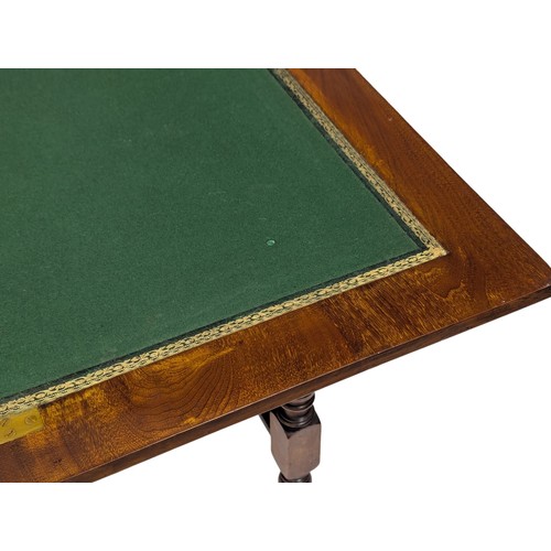 833 - A 19th Century Victorian walnut turnover games table. Circa 1880. 91.5x45x75cm