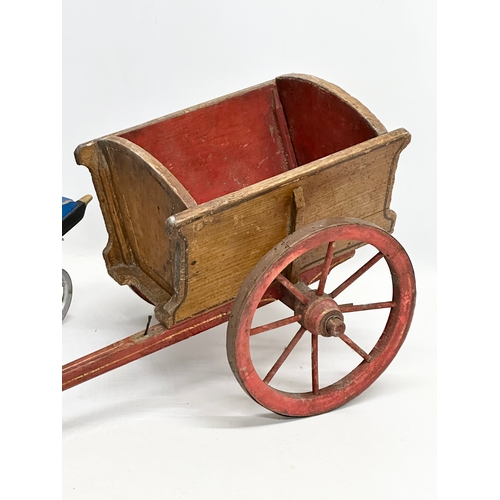 717 - Two vintage horse carts. 68x46cm