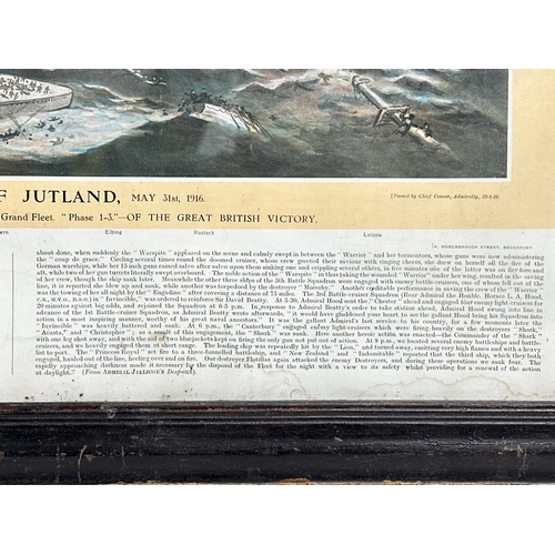 568 - An Early 20th Century print of The Battle of Jutland. The Day Battle. May 31st 1916. 61.5x51.5cm