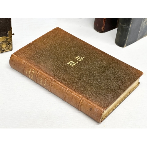 790 - A collection of 19th and Early 20th Century leather bound books.