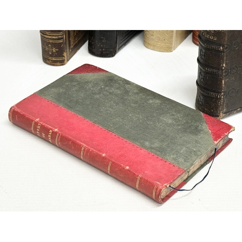 790 - A collection of 19th and Early 20th Century leather bound books.